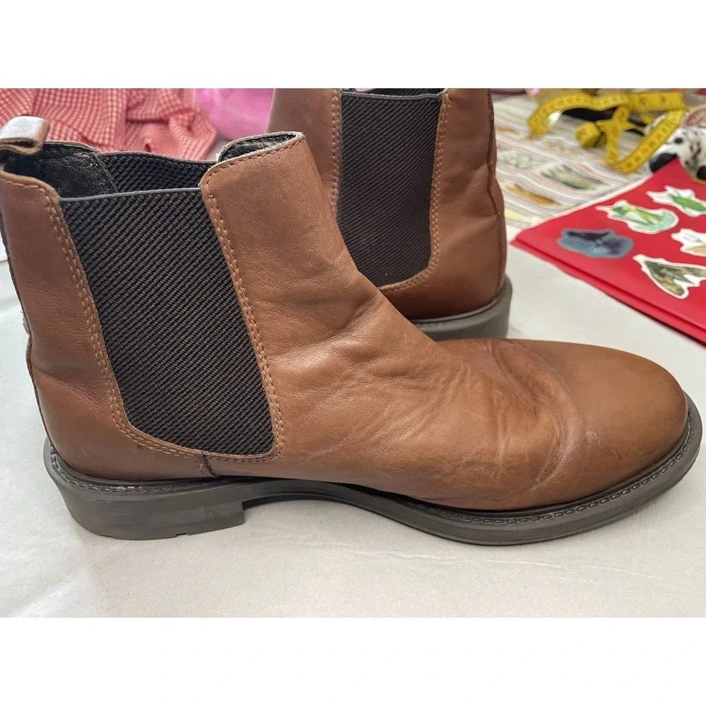 Vince Camuto Huntsley Brown Ankle Elastic Pull On Boots 9.5‎ Men's Clean Boy